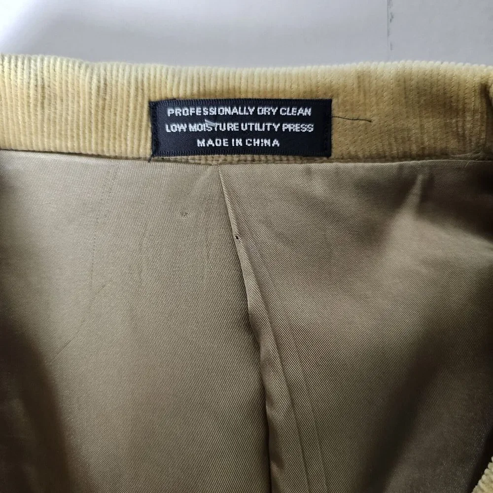 Evan Picone Men's Corduroy‎ Blazer Sport Coat Tan 46R Classic Old Money Country